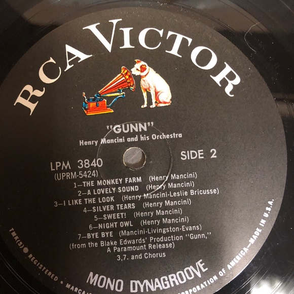 Henry Mancini Gunn Number One Vinyl LP Album, Like New Condition, Soundtrack RCA - Picture 4 of 12